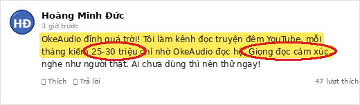 Customer feedback - Facebook