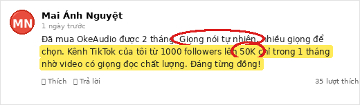 Customer feedback - Facebook