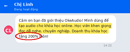 Customer feedback - Zalo